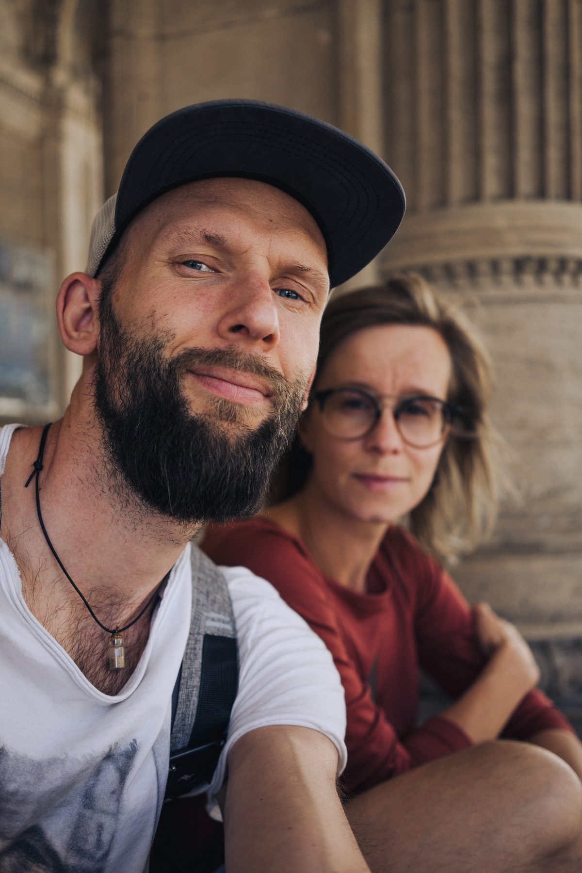 Priit and Karolin, the two people behind IndieBob, on a trip to Vienna